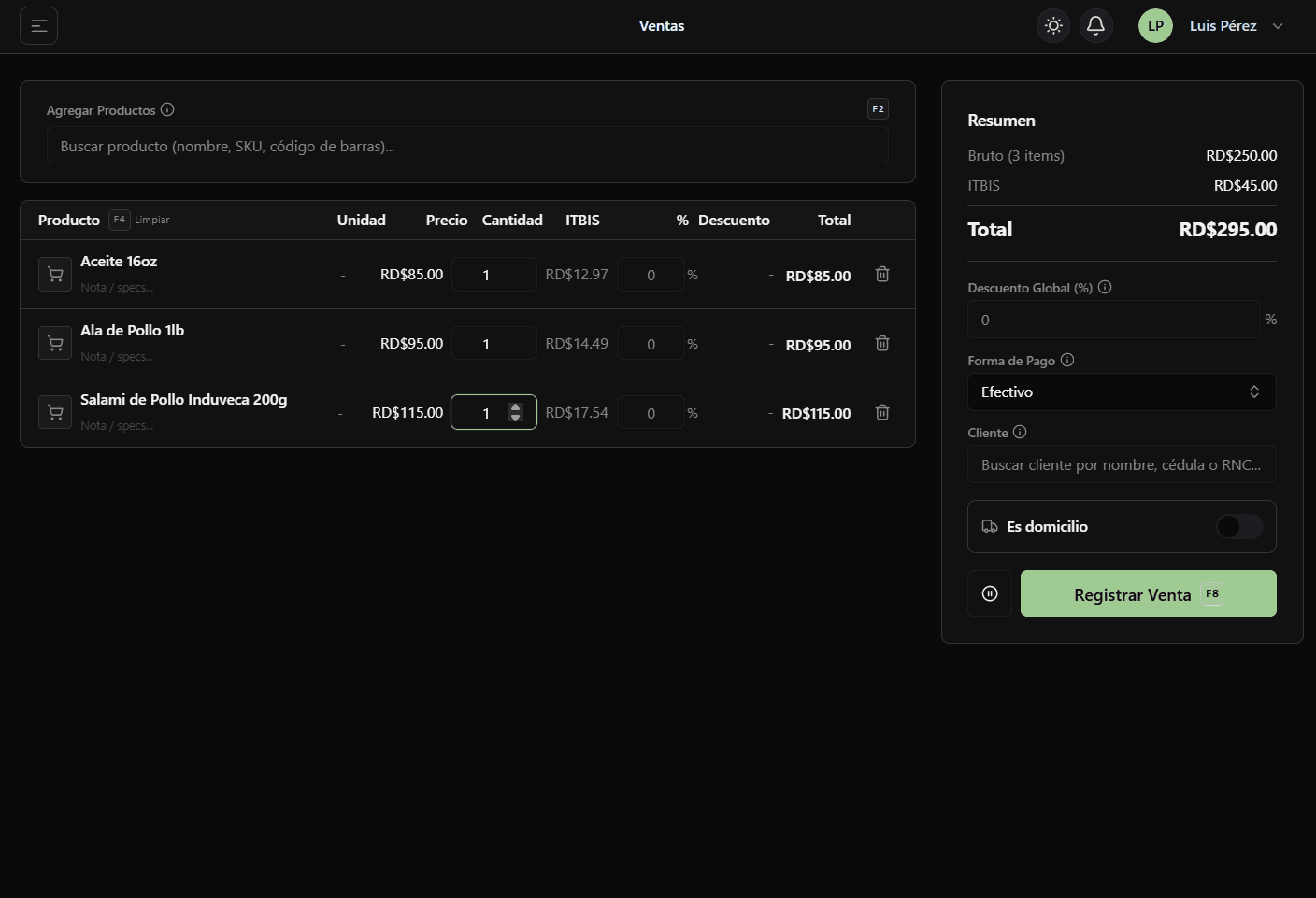 Punto de venta de Apunte