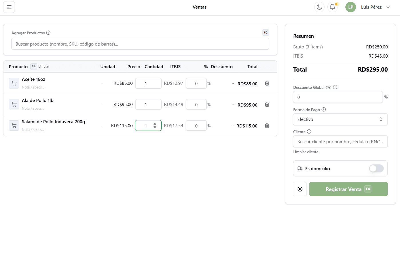 Punto de venta de Apunte